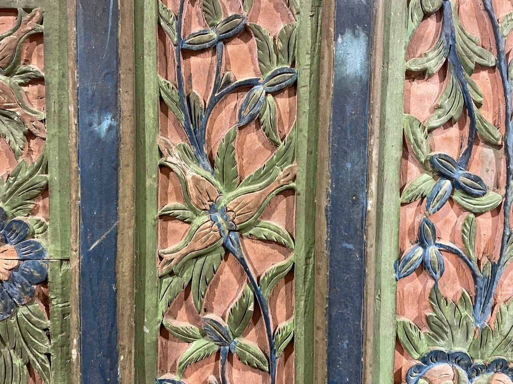 Lit Ancien - Avec gravure - 260 x 210 x 138 cm