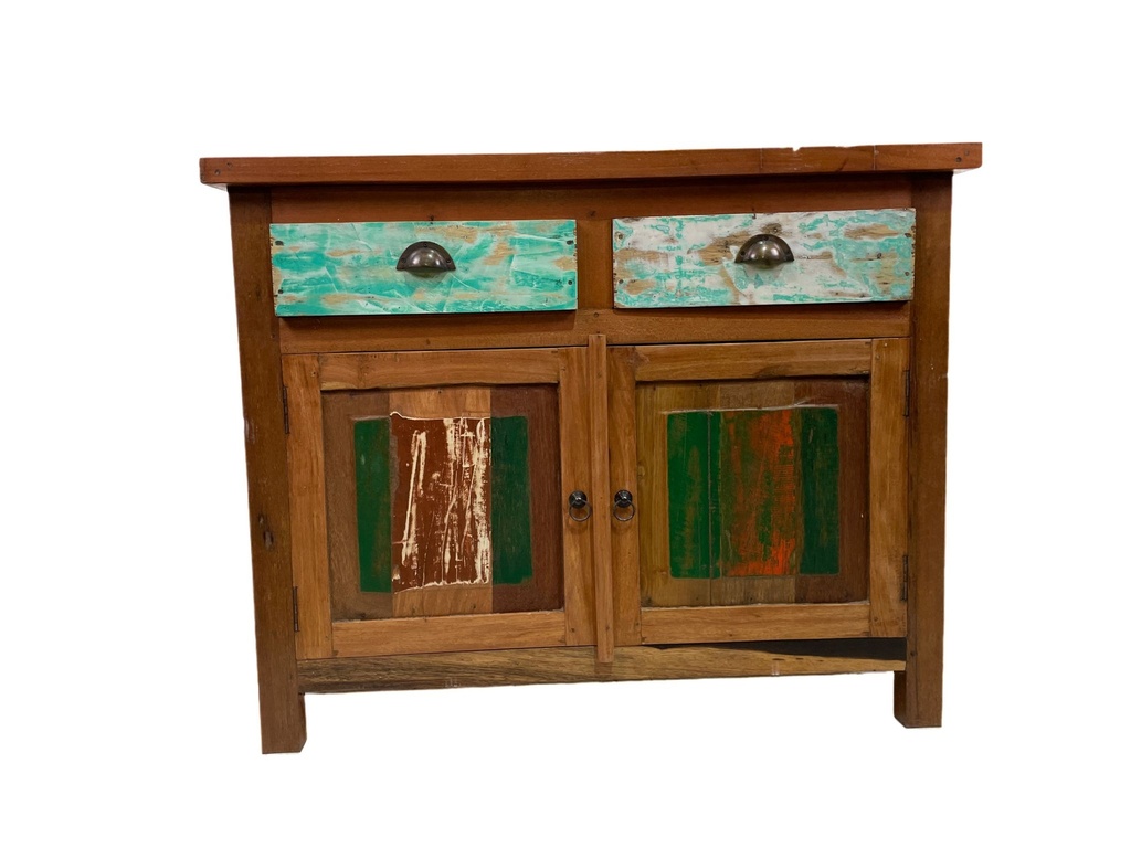 Petit Buffet - 2 tiroirs, 2 portes - 90 x 80 x 40 cm
