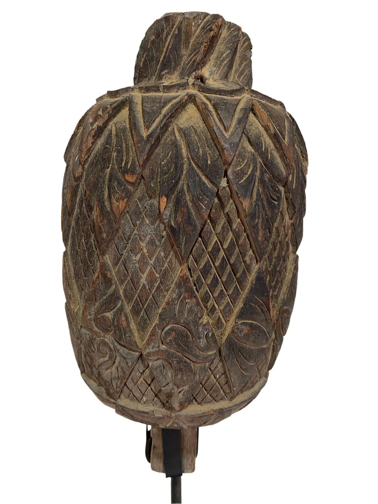 Ananas Sculpté sur Socle - 57 x 20 x 20 cm