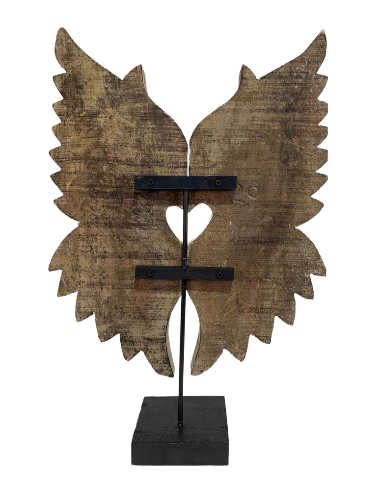 Sculpture d'Ailes sur Socle - 61 x 12 x 14 cm