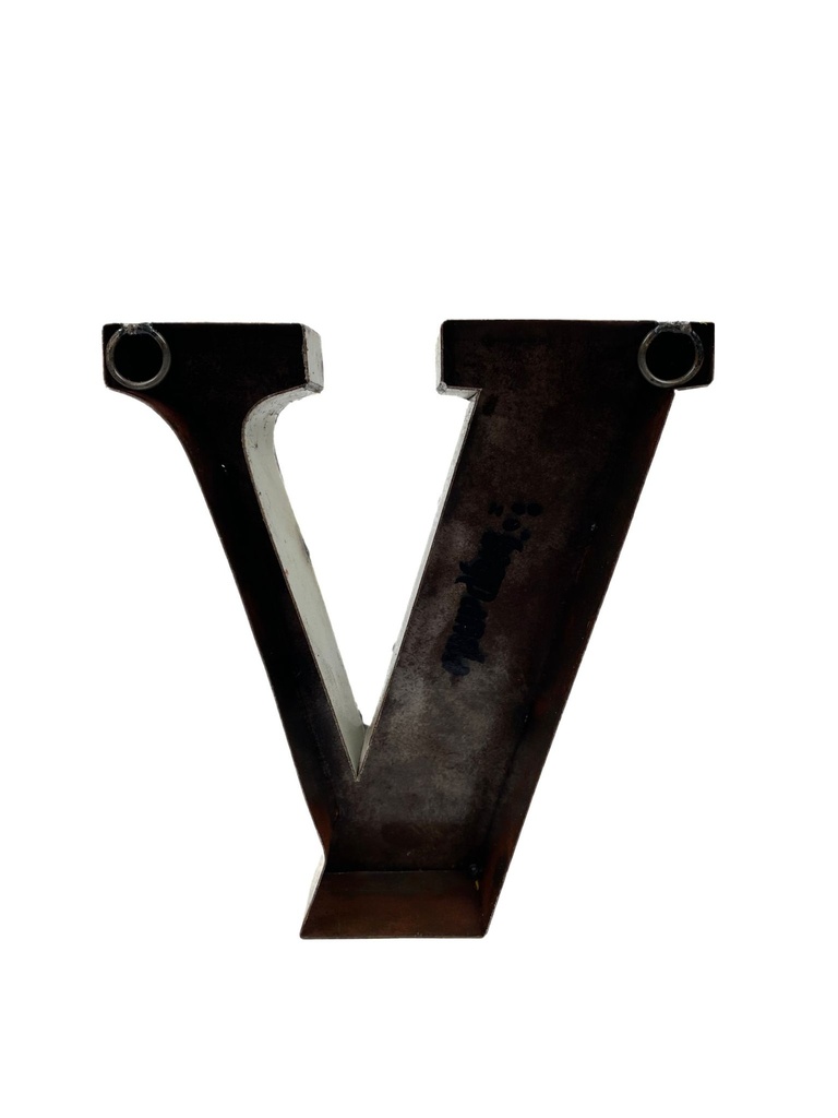 Lettre en Métal - 'V' - Petite - 15 cm