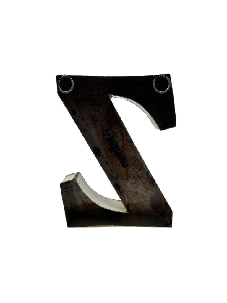 Lettre en Métal - 'Z' - Petite - 15 cm