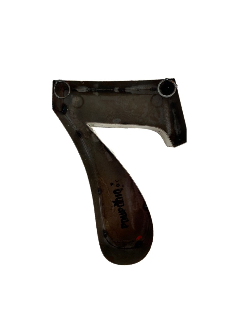 Lettre en Métal - '7' - Petite - 15 cm