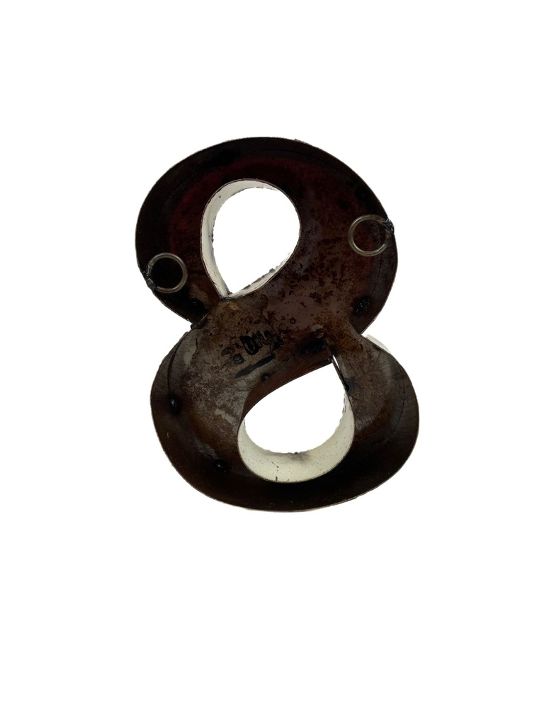 Lettre en Métal - '8' - Petite - 15 cm