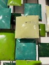 Décoration Murale Verte, Turquoise et Beige - 70 x 70 x 5 cm
