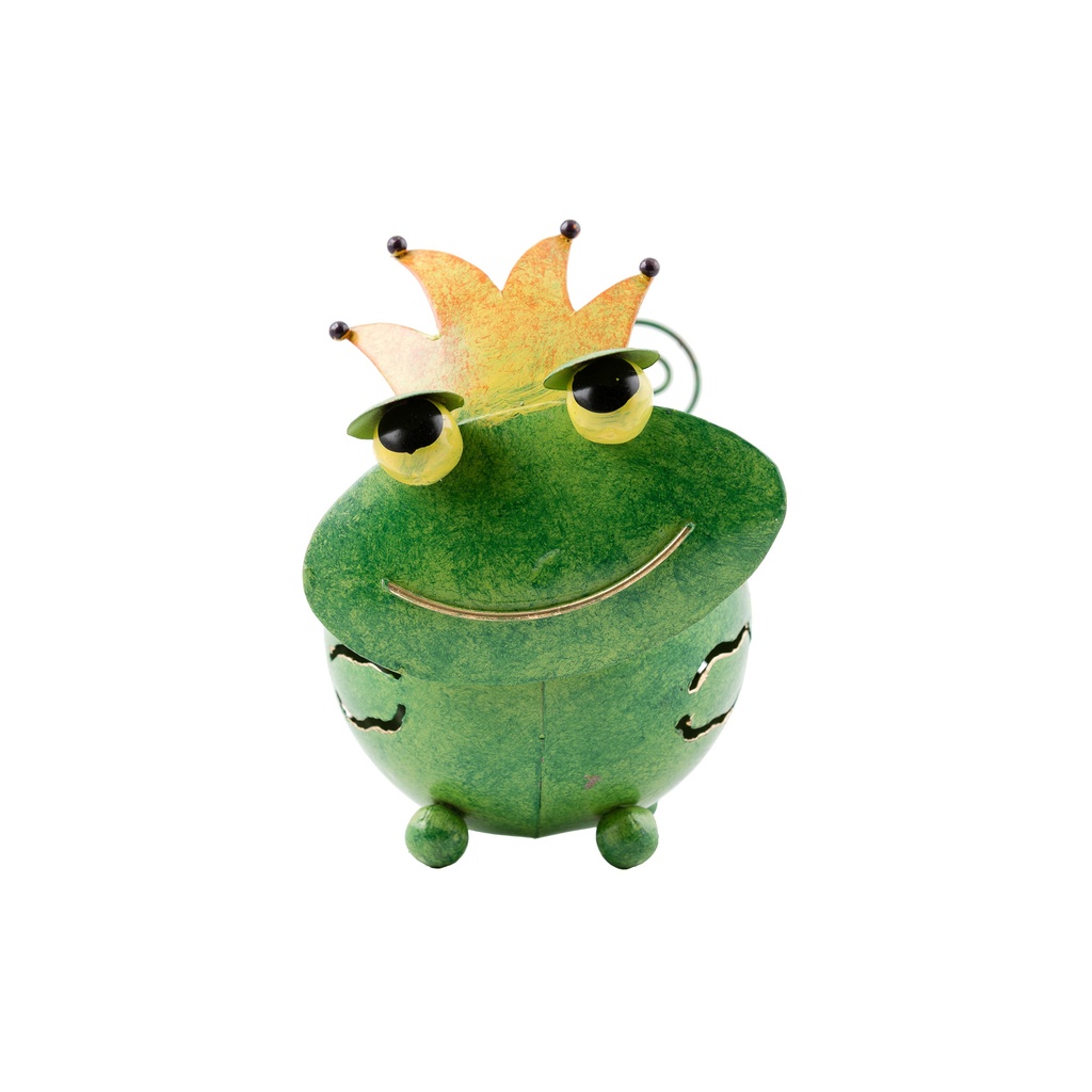 Statue Photophore - Grenouille King - 15 cm