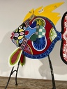 Poisson Peint à la Main - 60 x 20 x 42 cm
