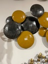 Décoration Murale Cercles Noirs et Bruns - 100 x 60 x 15 cm