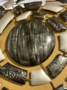 Décoration Murale Spirale Noir et Argentée - 80 x 80 x 5 cm