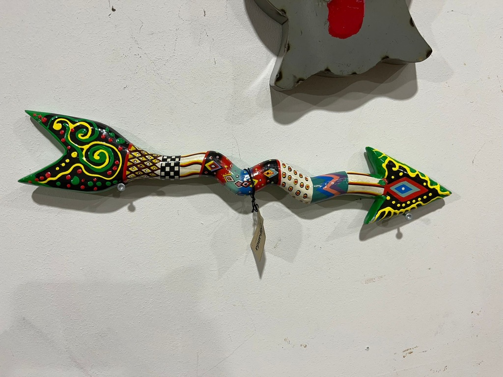 Flèche Peinte à la Main - 3 x 40 x 7 cm