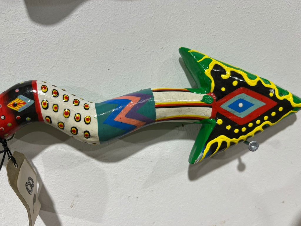 Flèche Peinte à la Main - 3 x 40 x 7 cm