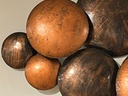 Décoration Murale "Cercles" Cuivre - 120 x 60 x 15 cm