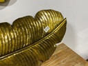 Décoration Murale "Feuille de Bananier" Dorée - 36 x 90 x 2 cm
