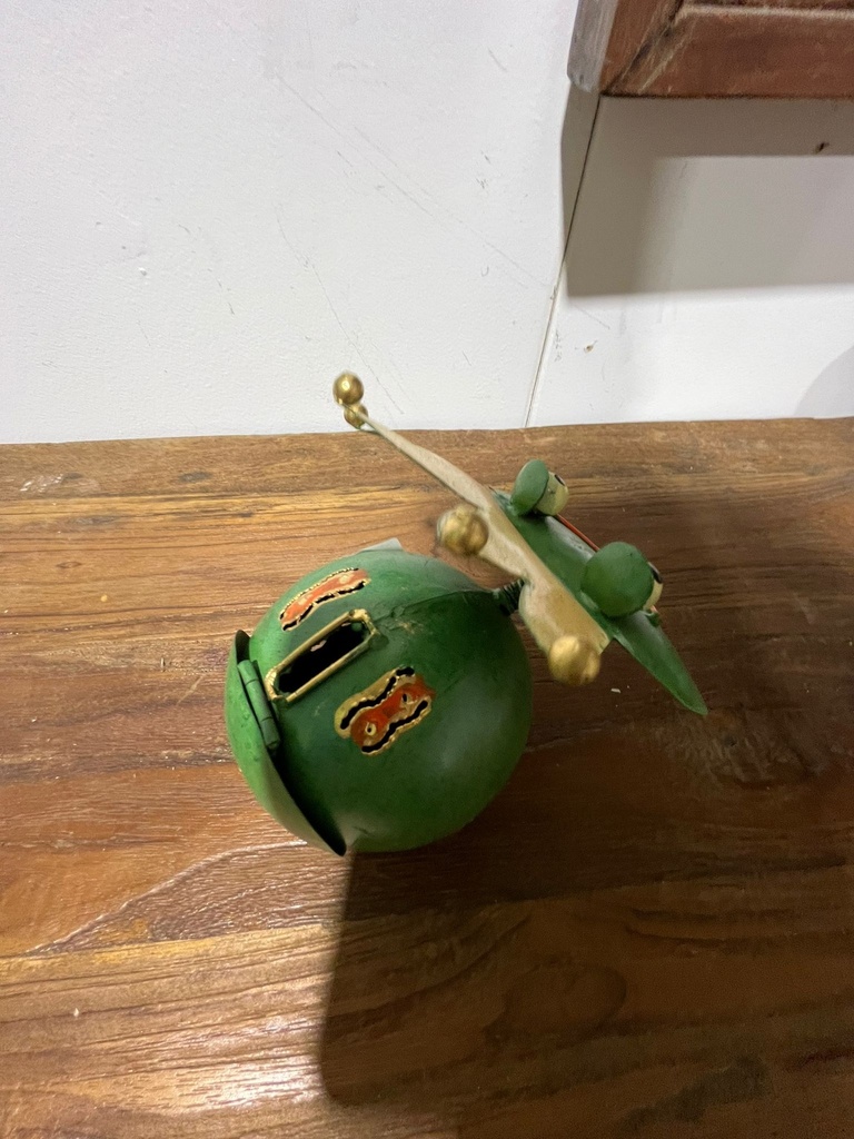 Grenouille Roi - Photophore & Tirelire - 15 x 12 x 15 cm