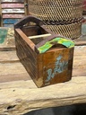 Petit Rack Rangement Upcycling - 17 x 25 x 12 cm