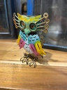 Hibou "Lunette" Blanc - 14 x 10 x 4 cm