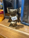 Hibou "Lunette" Bordeaux - 14 x 10 x 4 cm