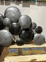 Décoration Murale "Cercles" Noire et Argentée - 70 x 135 x 15 cm