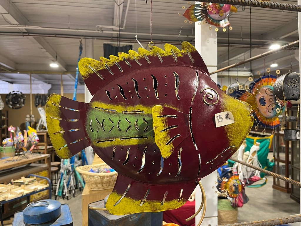 Poisson - Photophore - 37 x 45 x 8 cm
