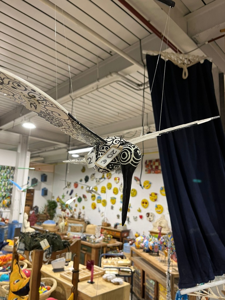 Mobile Oiseau Peint à la Main - 100 x 60 x 30 cm