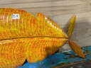 Décoration Murale "Feuille de Bananier" Orange - 88 x 37 x 2 cm