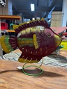 Poisson Sur Pied - Photophore - 40 x 15 x 43 cm
