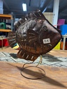 Poisson Sur Pied - Photophore - 40 x 15 x 43 cm