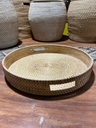 Plateau Vannerie avec Hanse - 7 x 41 x 41 cm
