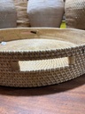 Plateau Vannerie avec Hanse - 8 x 50 x 50 cm