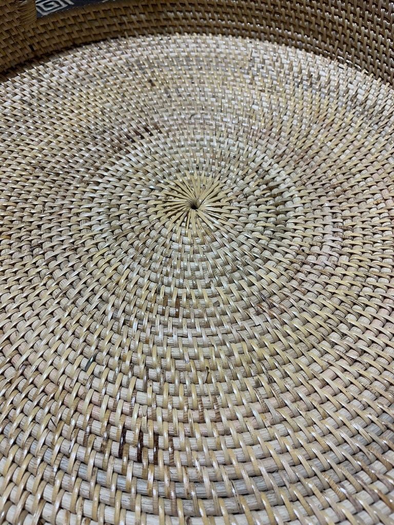 Plateau Vannerie avec Hanse - 8 x 50 x 50 cm