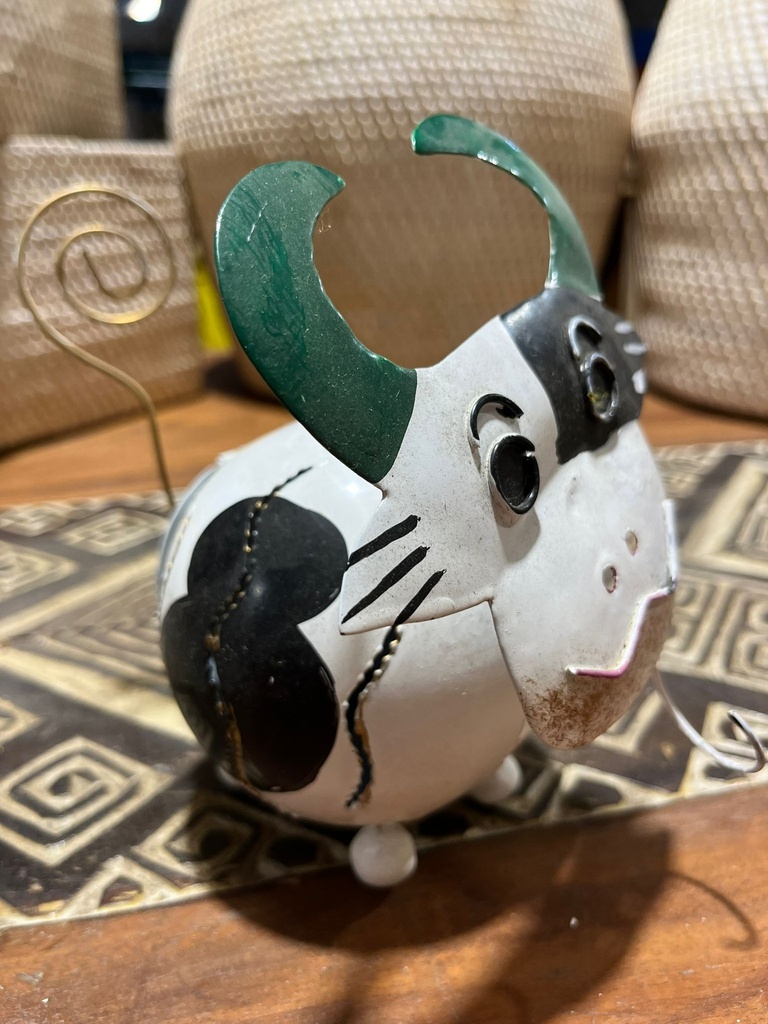 Vache - Photophore et Porte-photo - 16 x 12 x 20 cm