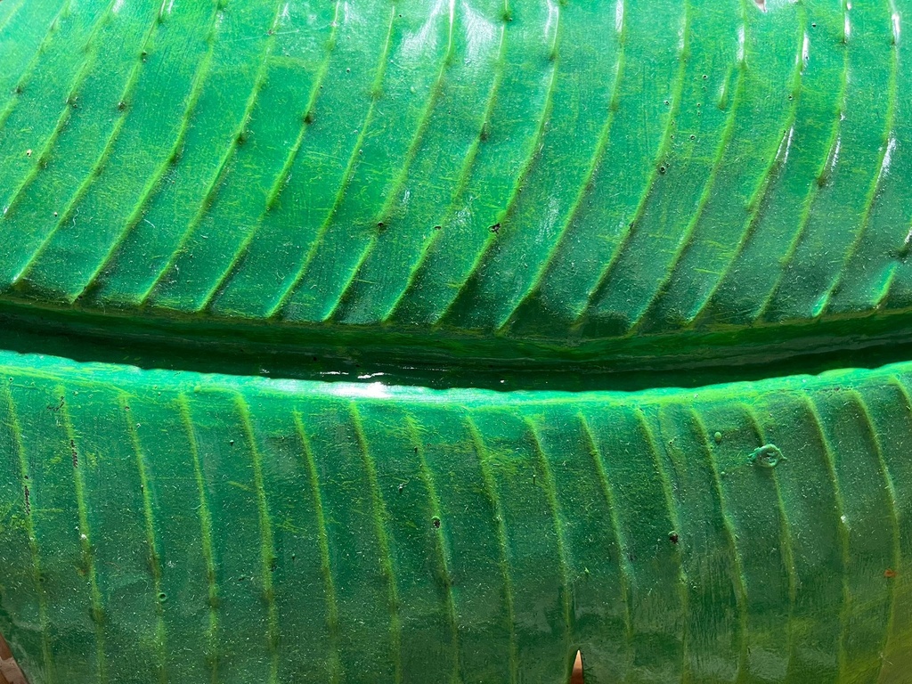 Décoration Murale "Feuille de Bananier" Verte - 70 x 26 x 2 cm