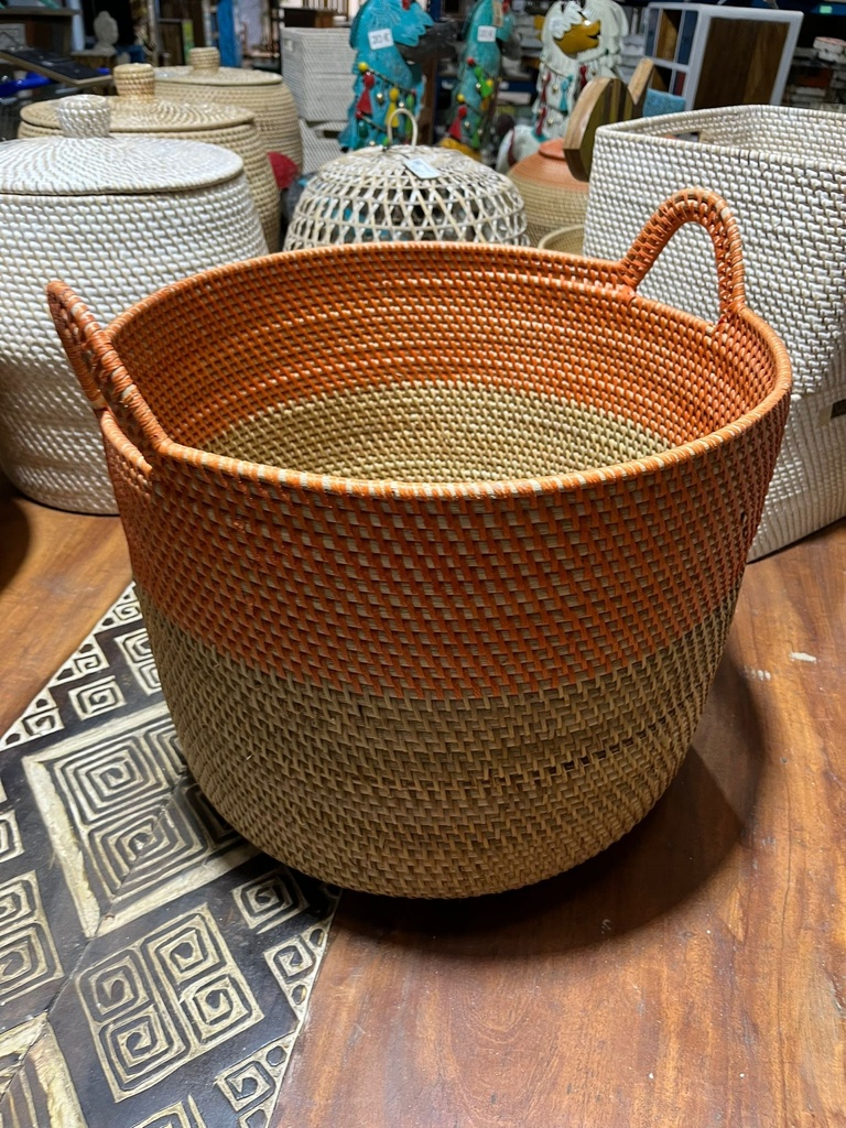 Panier Orange avec Anse - 42 x 42 x 42 cm