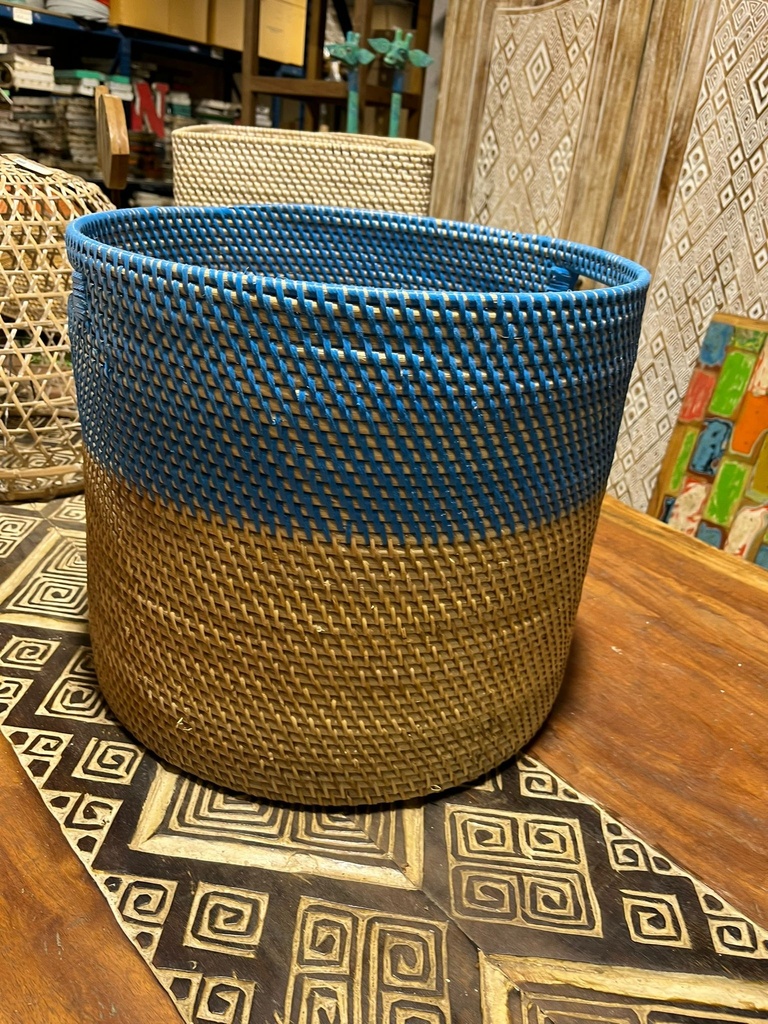 Panier Bleu avec Anse - 35 x 42 x 42 cm