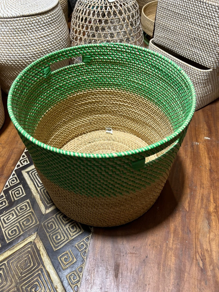 Panier Vert avec Anse - 35 x 42 x 42 cm