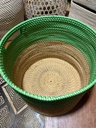 Panier Vert avec Anse - 30 x 34 x 34 cm