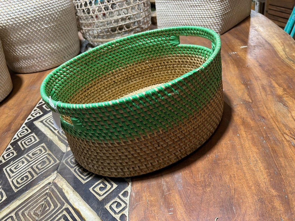 Panier Vert avec Anse - 16 x 36 x 29 cm