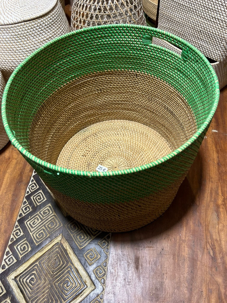 Panier Vert avec Anse - 40 x 45 x 45 cm