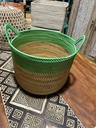 Panier Vert avec Anse - 35 x 34 x 34 cm