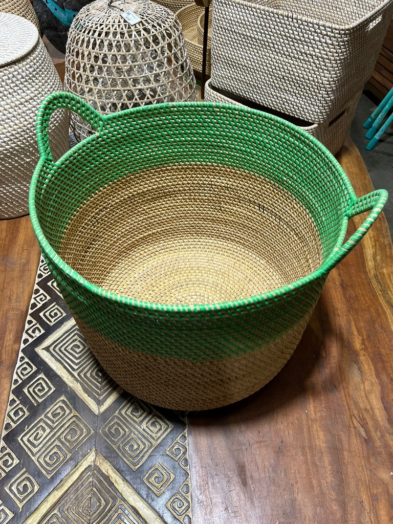 Panier Vert avec Anse - 40 x 42 x 42 cm