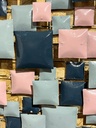 Décoration Murale "Carrés" Grise, Bleue et Rose - 70 x 70 x 8 cm