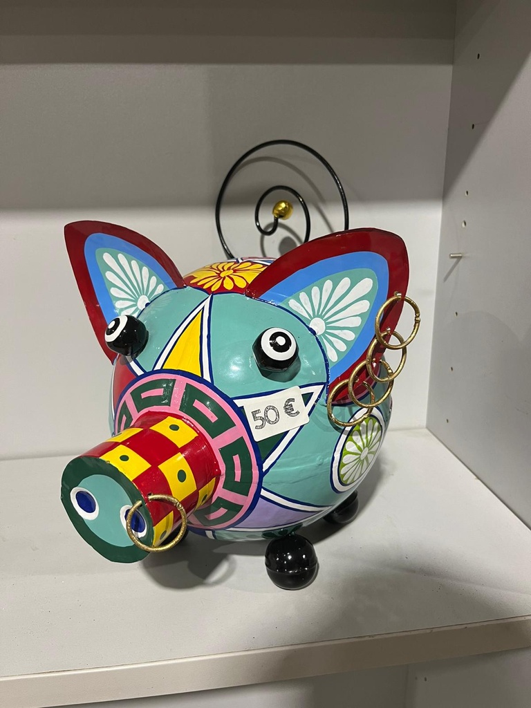Cochon "Pimp" - Tirelire - 27 x 30 x 35 cm
