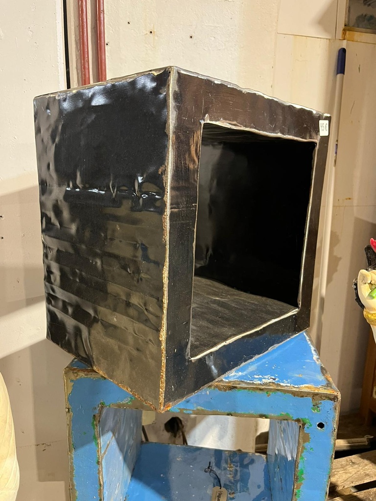 Cube Étagère Noire Upcycling - 41 x 41 x 30 cm