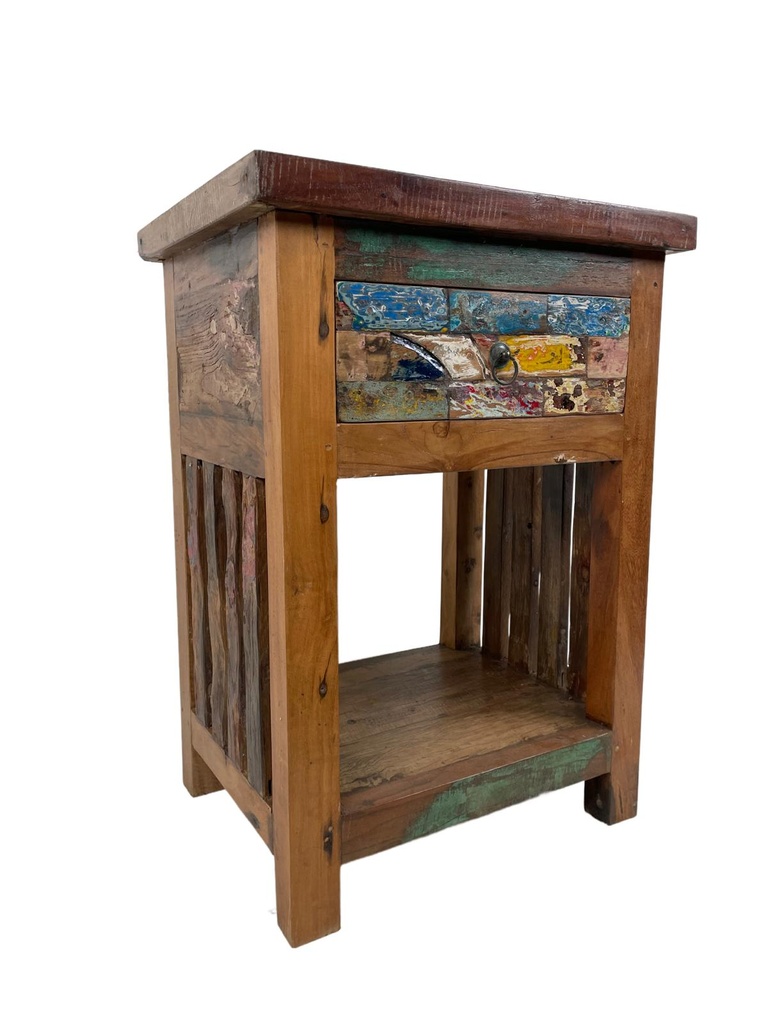 Table de Nuit - 1 étagère, 1 tiroir - 70 x 50 x 40 cm