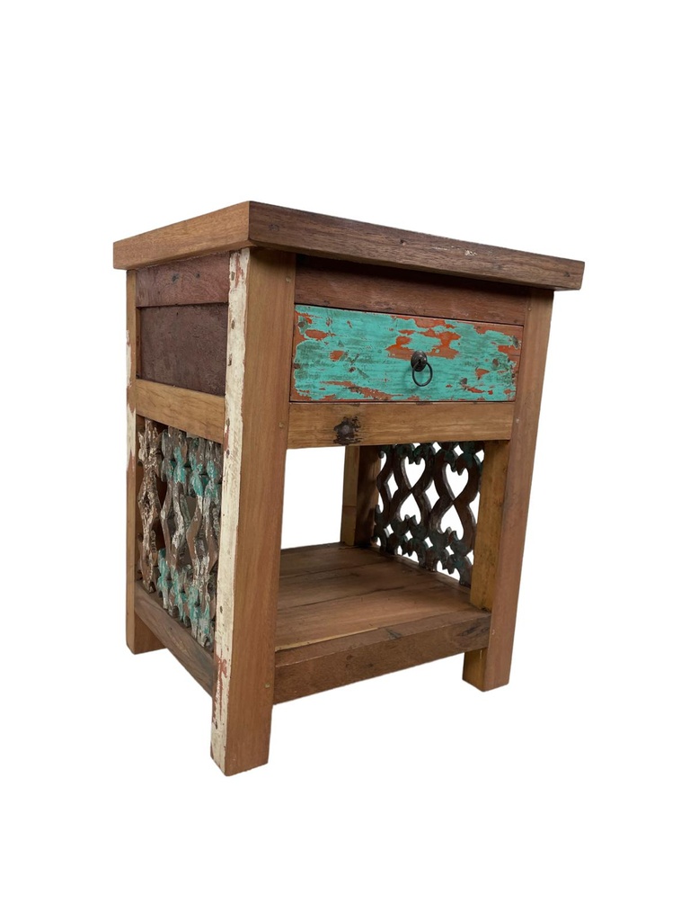 Table de Nuit - 1 étagère, 1 tiroir - 61 x 50 x 41,5 cm