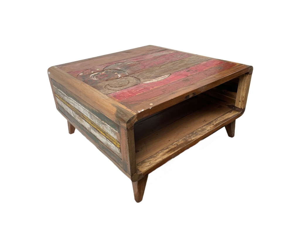 Table Basse - 1 étagère - 45 x 80 x 80 cm