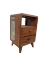 Petite Commode - 2 tiroirs, 1 étagère - 75 x 51 x 40 cm