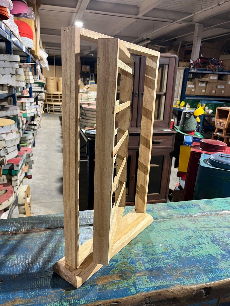 Présentoir à Boucles d'Oreilles Bois - 60 emplacements - 50 x 33,5 x 7,5 cm