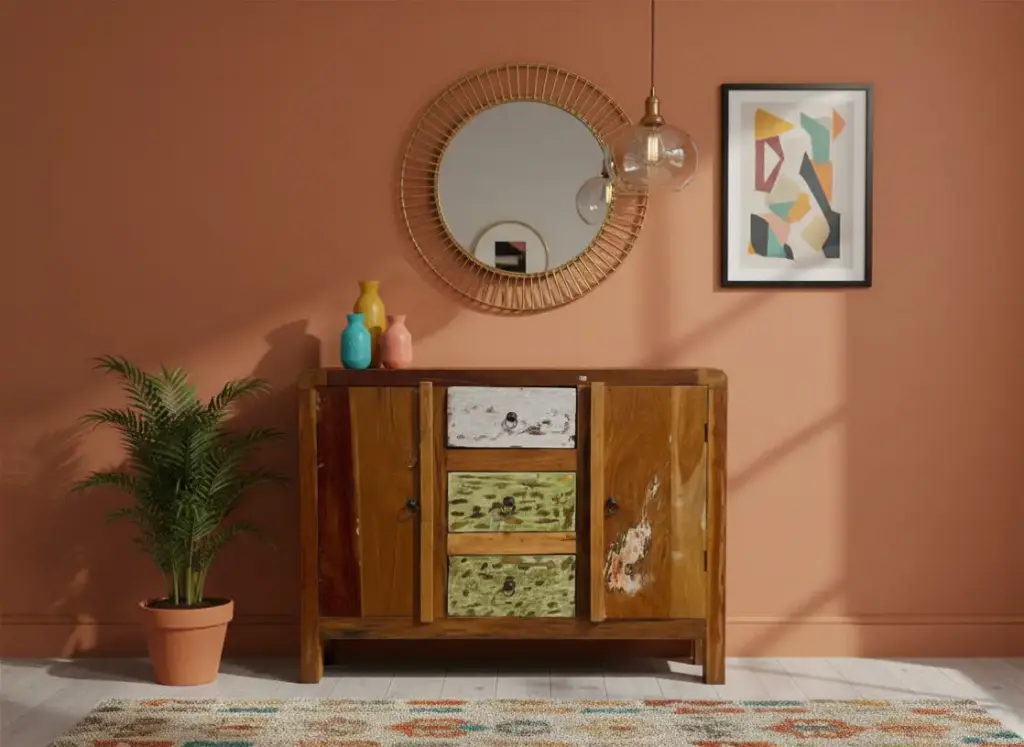 Commode - 2 portes, 3 tiroirs - 77 x 100 x 40 cm