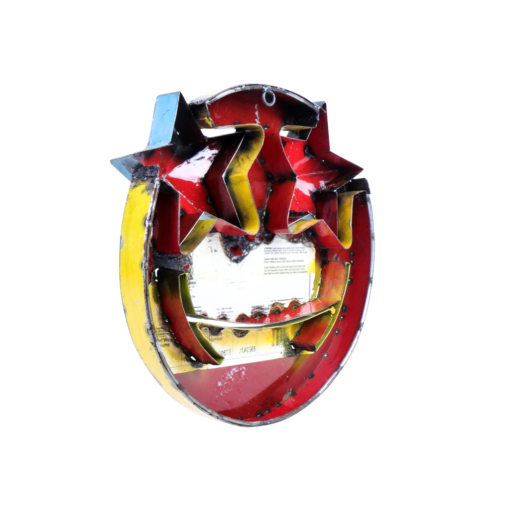 Emoji Upcycling - Visage avec des étoiles à la place des yeux - 30 cm